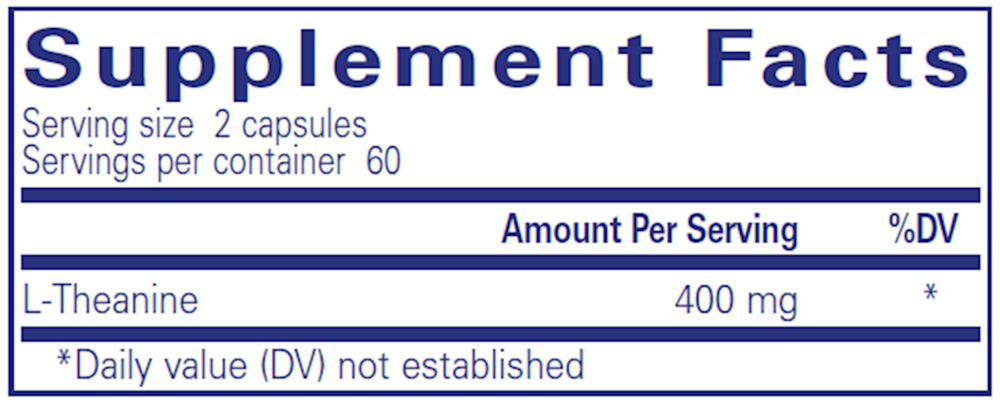 l-Theanine, 120 Capsules , Brand_Pure Encapsulations caps Emersons