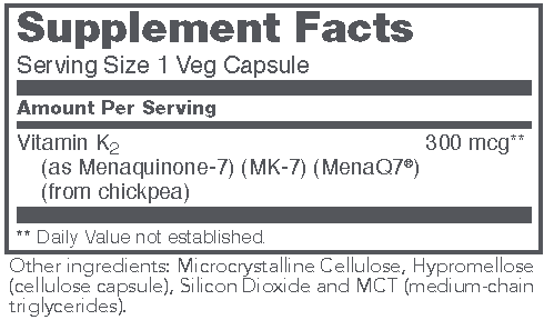 Vitamin K2 (MK-7) 300 mcg, 60 Capsules , Brand_Protocol for Life Balance capsules Form_Capsules Requires Consultation Size_60 Capsules