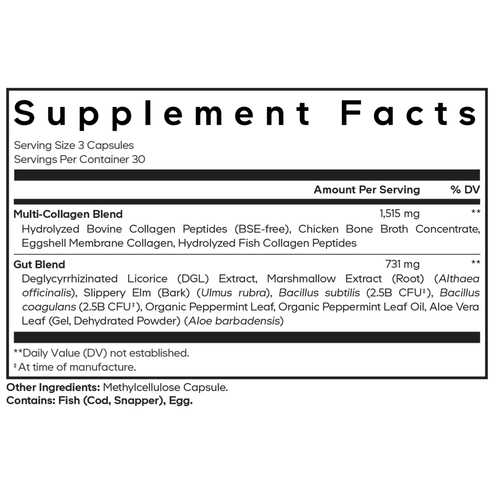 Multi Collagen+Gut Blend, 90 Capsules