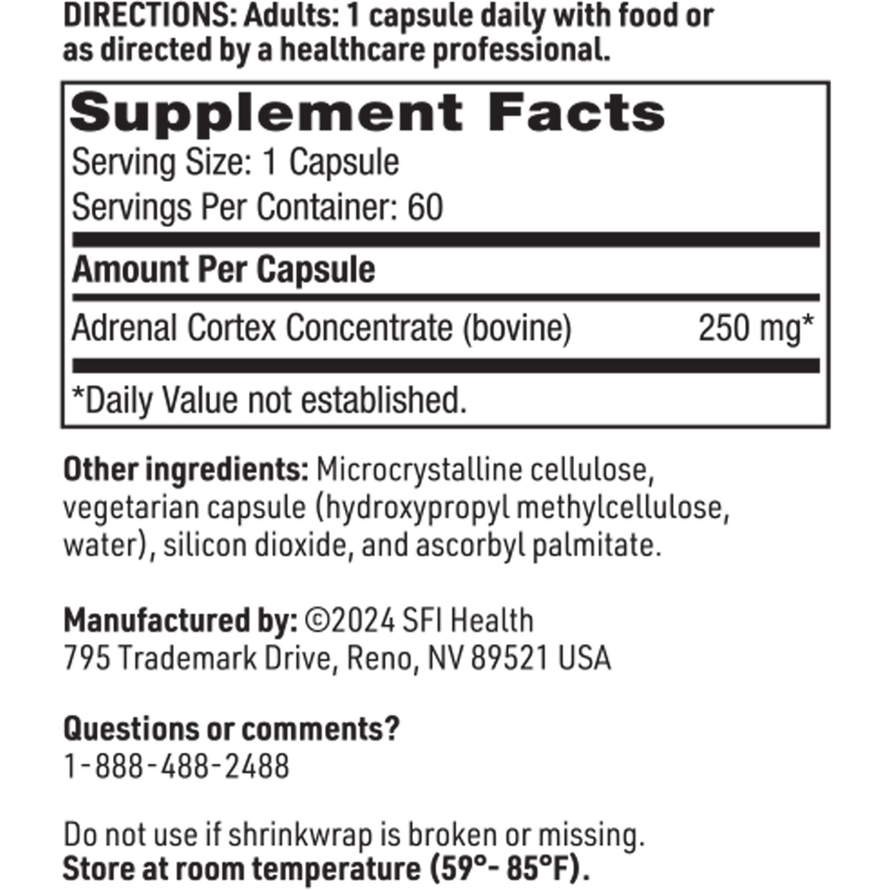 Adrenal Cortex, 60 Capsules