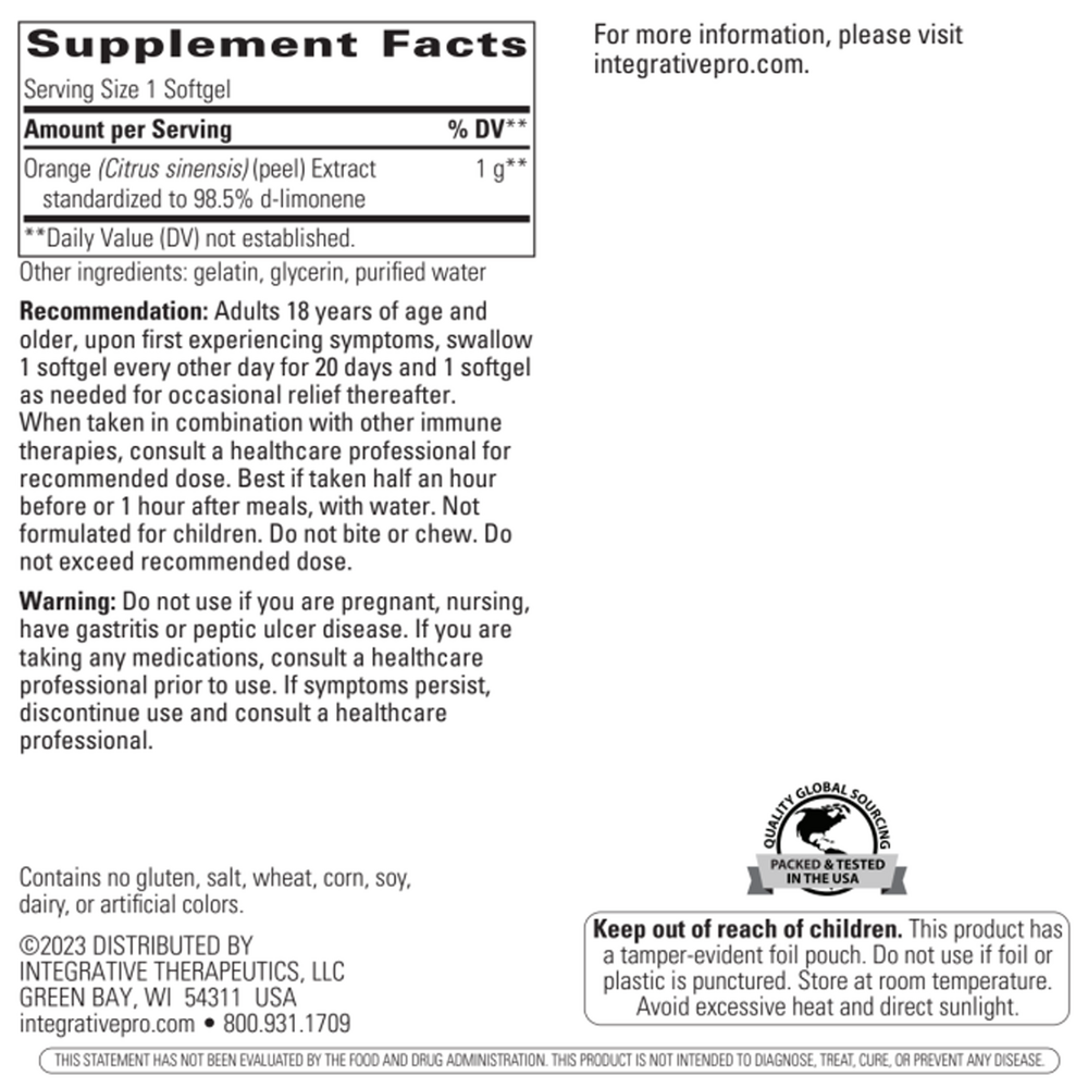 D-Limonene, 10 Softgels