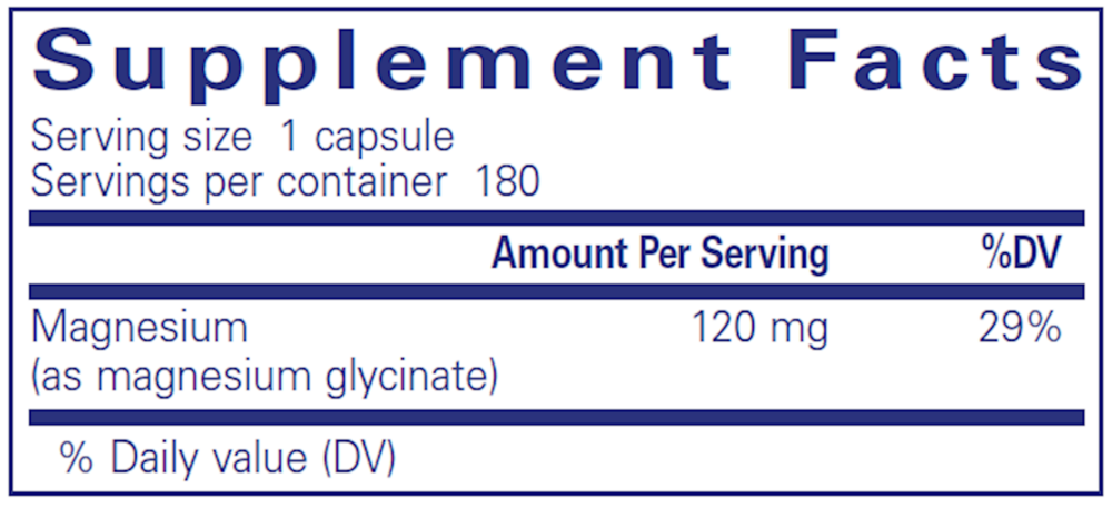 Magnesium Glycinate, 120 mg, 180 Capsules