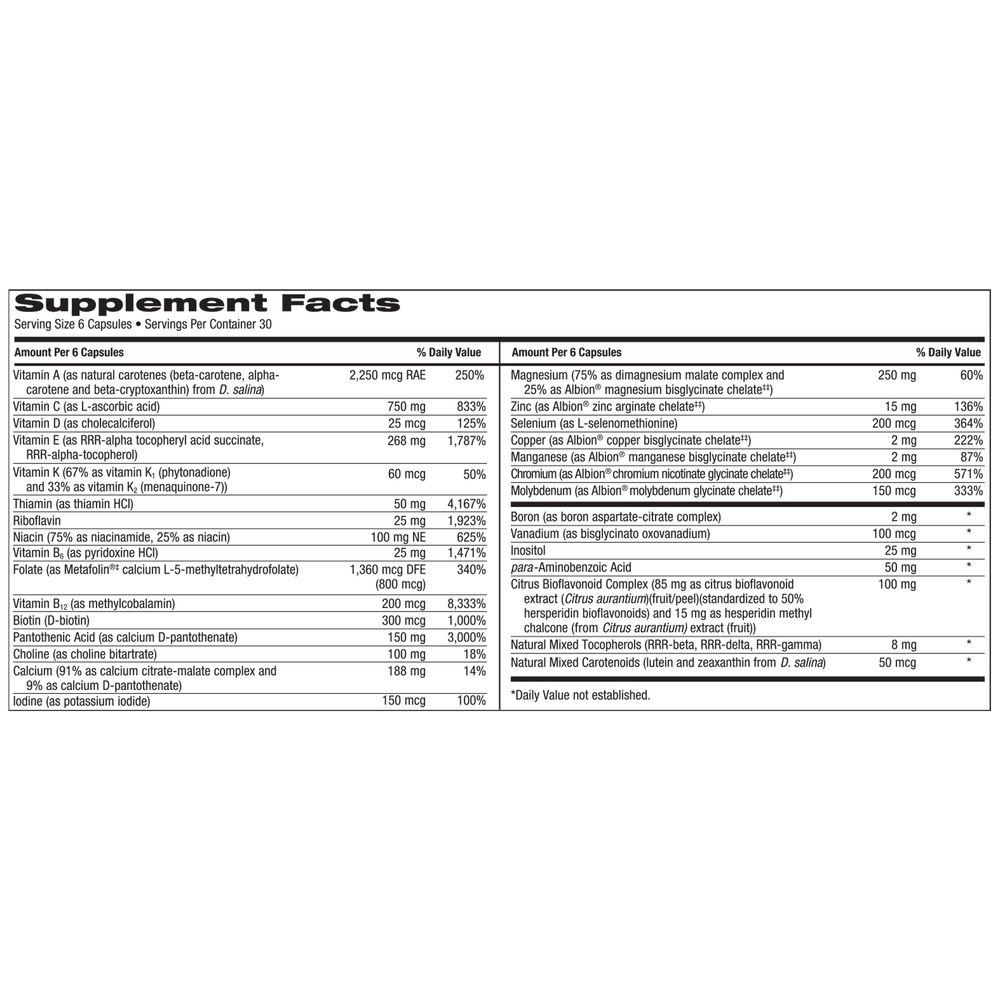 MultiThera®1 Capsule Formula plus K, 180 Capsules