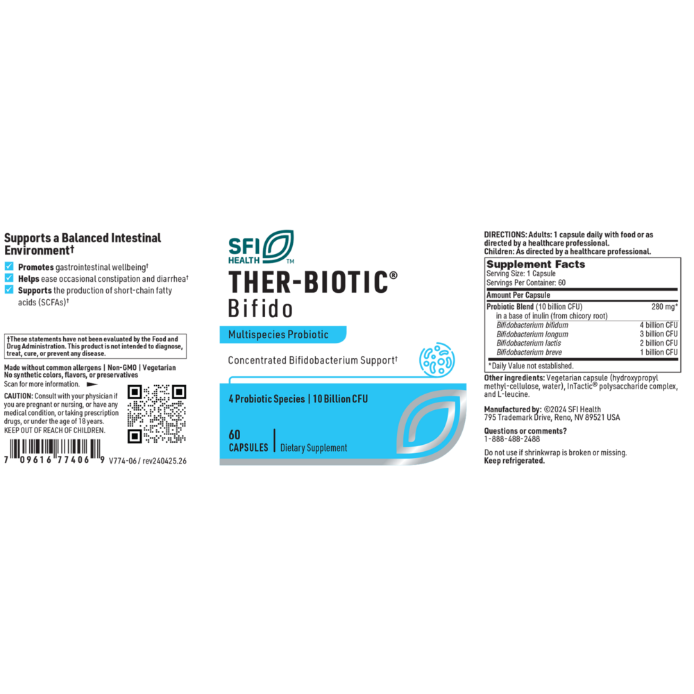 Ther-Biotic® Bifido (Factor 4), 60 Capsules