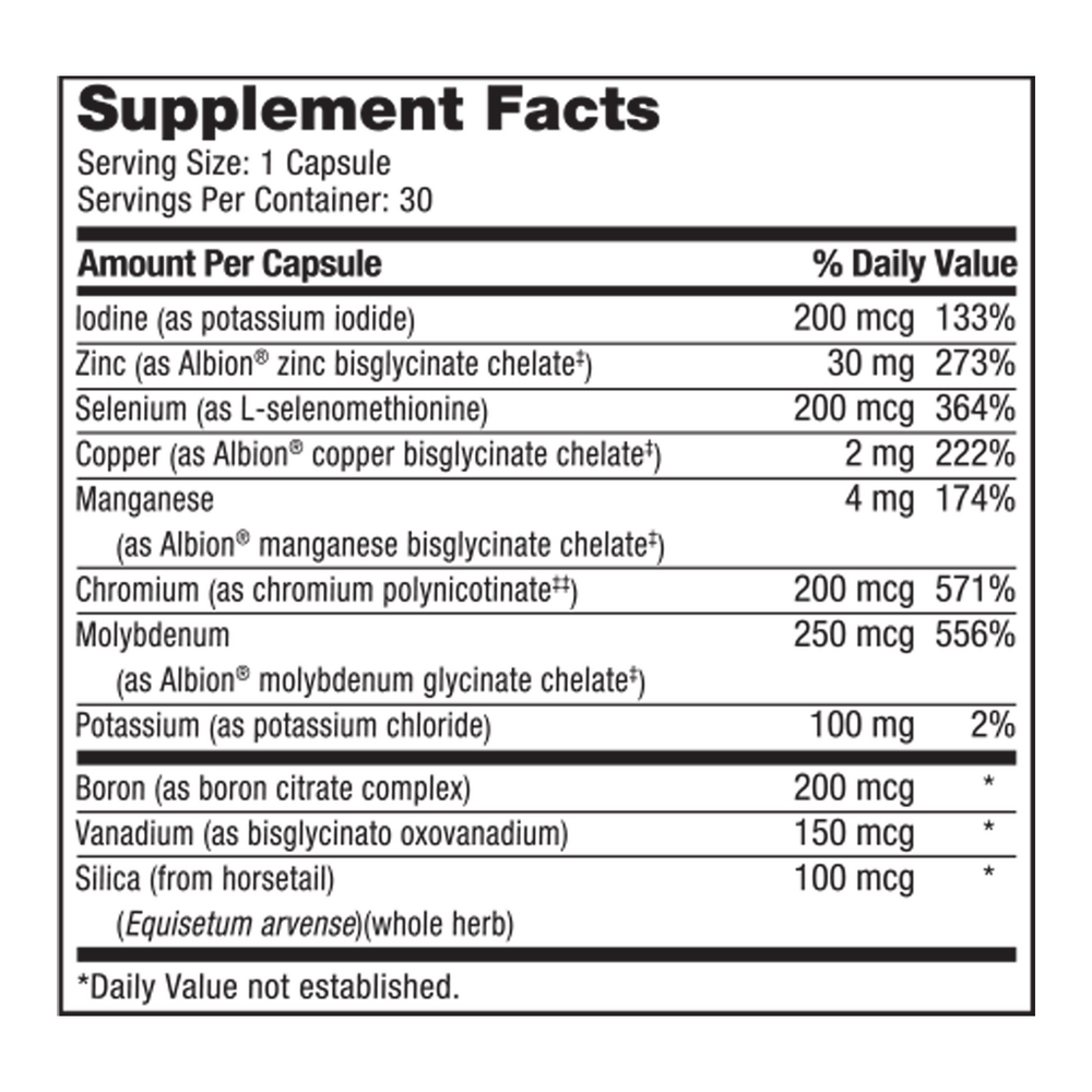 LDA Trace Mineral Complex, 30 Capsules