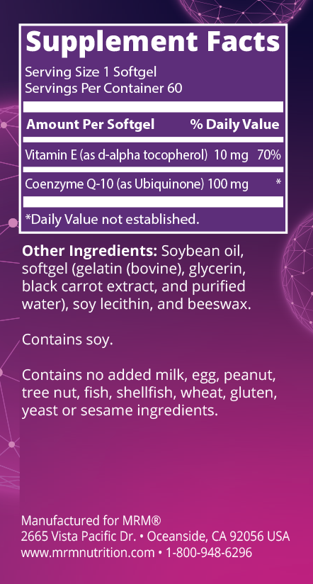 CoQ-10 100mg, 60 Softgels