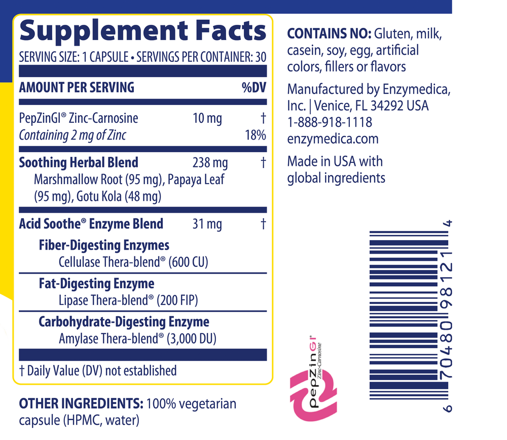 Acid Soothe, 30 Capsules