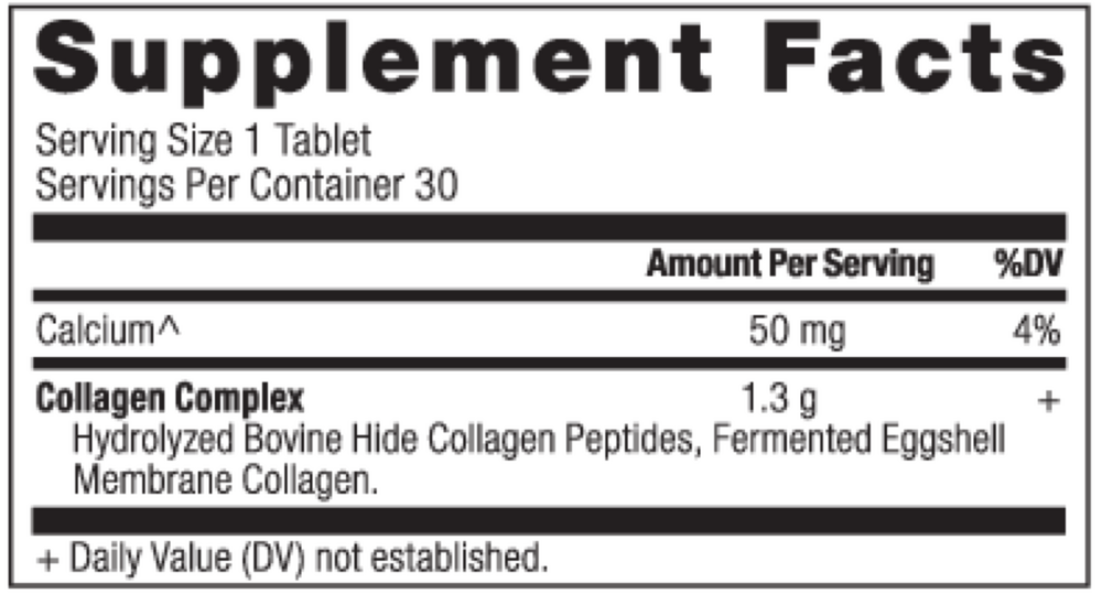 Ancient Nutrition Collagen Peptides - Vanilla Tablets - supplement facts