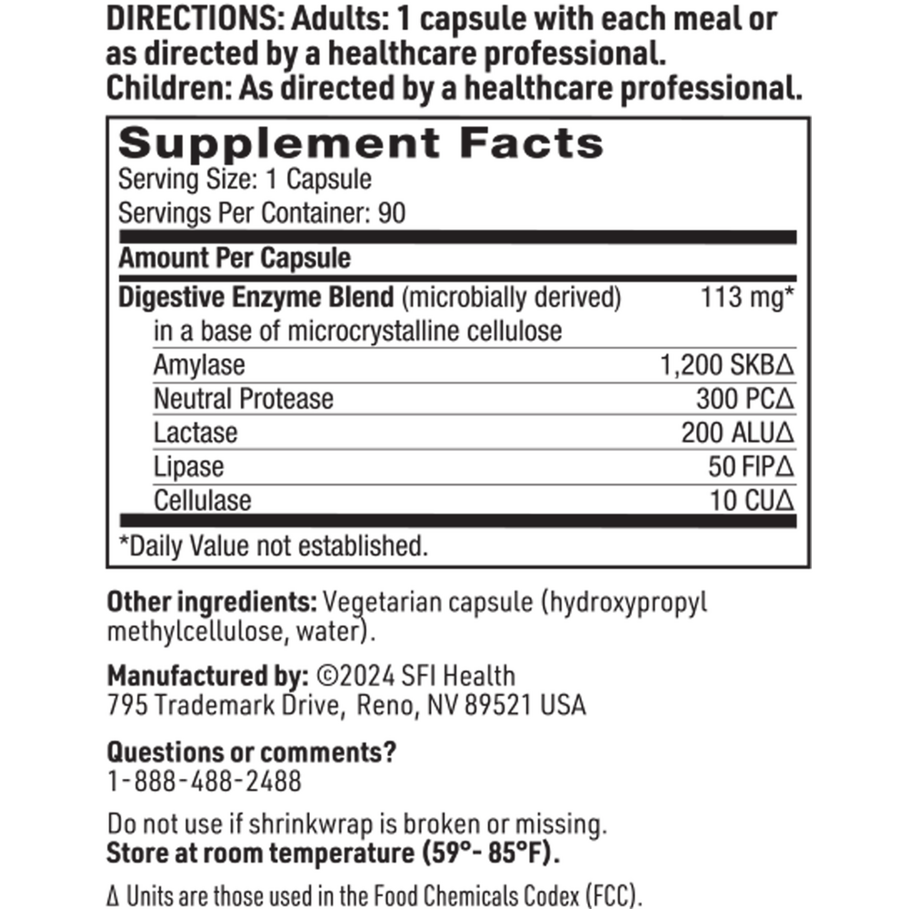 Digestive Enzymes, 90 Capsules