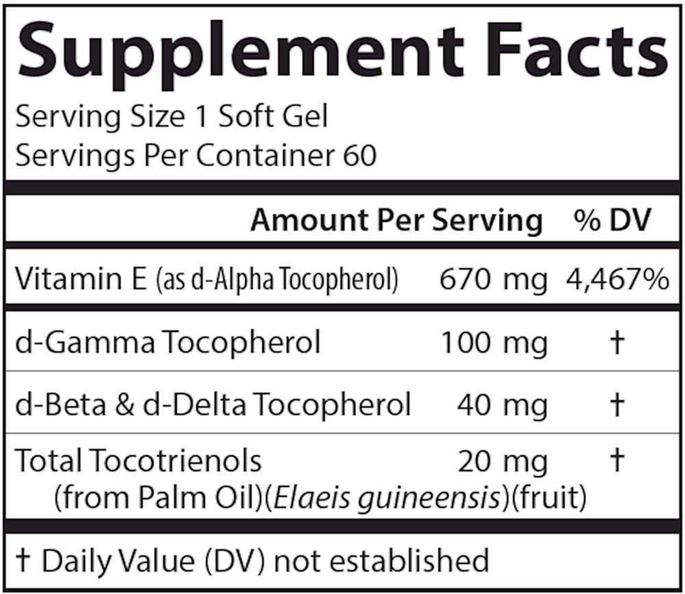E-Gems® Elite 1000IU, 60 Softgels