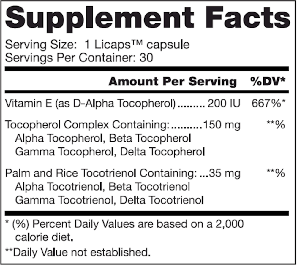 Vitamin E, 30 Capsules
