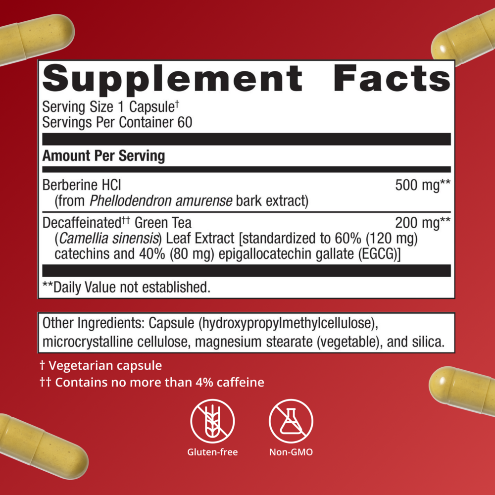 Berberine GT, 60 Capsules , caps Emersons Emersons-Alt Form_Capsules
