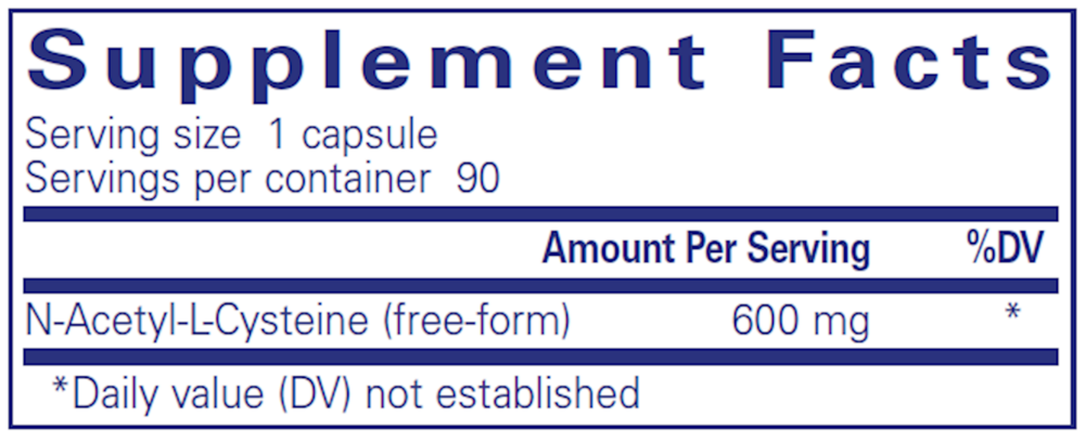 NAC 600mg, 90 Capsules , Brand_Pure Encapsulations Form_Capsules Requires Consultation Size_90 Capsules