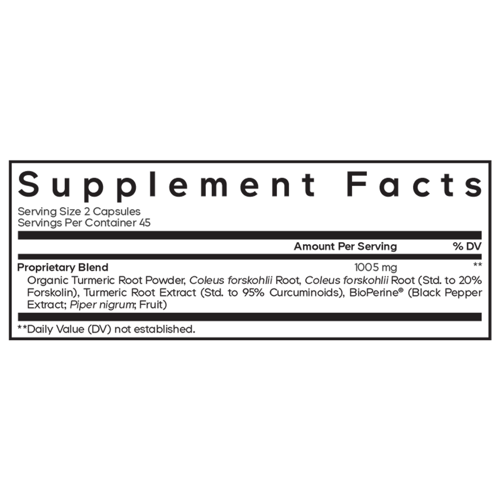 Forskolin Turmeric+, 90 Capsules