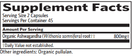 Ashwagandha, 90 capsules , Ayurveda Brand_Organic India Form_Capsules