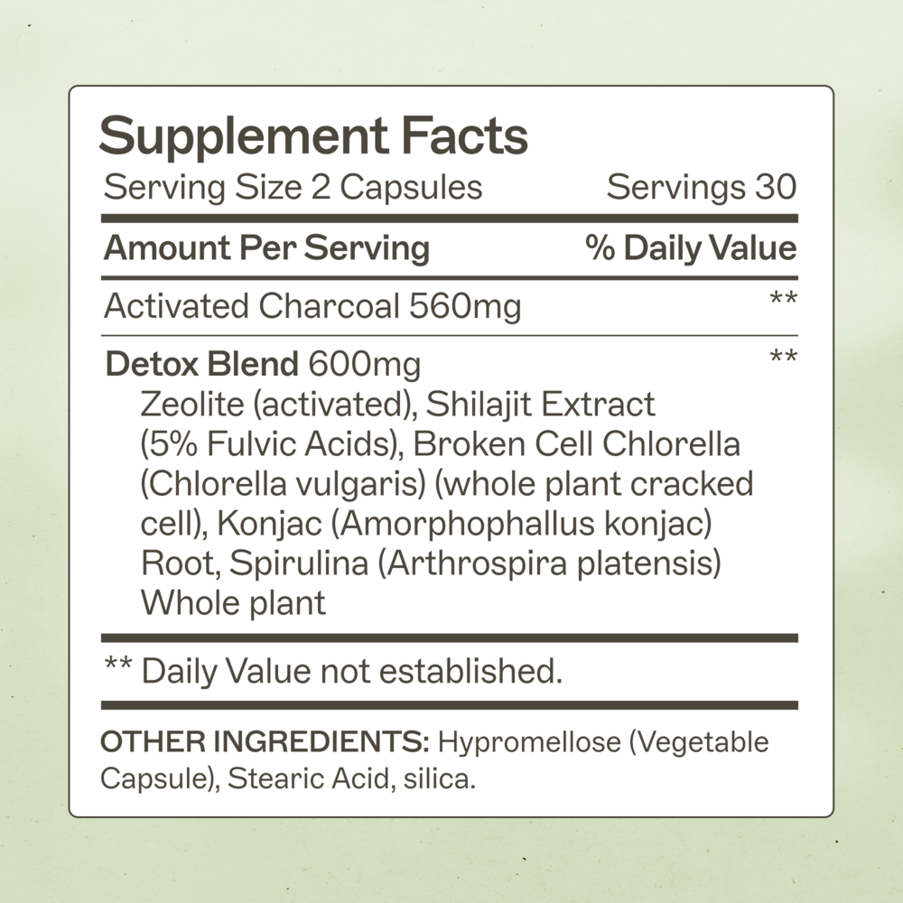 Amy Myers MD Charcoal Binder Complete - supplement facts