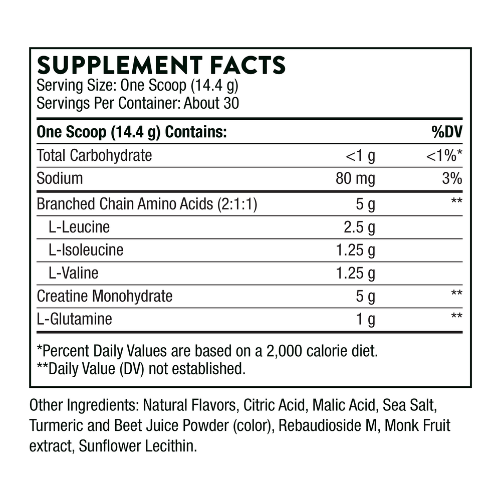 Creatine + BCAAs (Peach Mango Flavored), 420 g Powder , Brand_Thorne Research Form_Powder Size_420 g