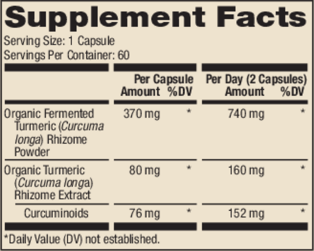 Fermented Turmeric, 60 Capsules