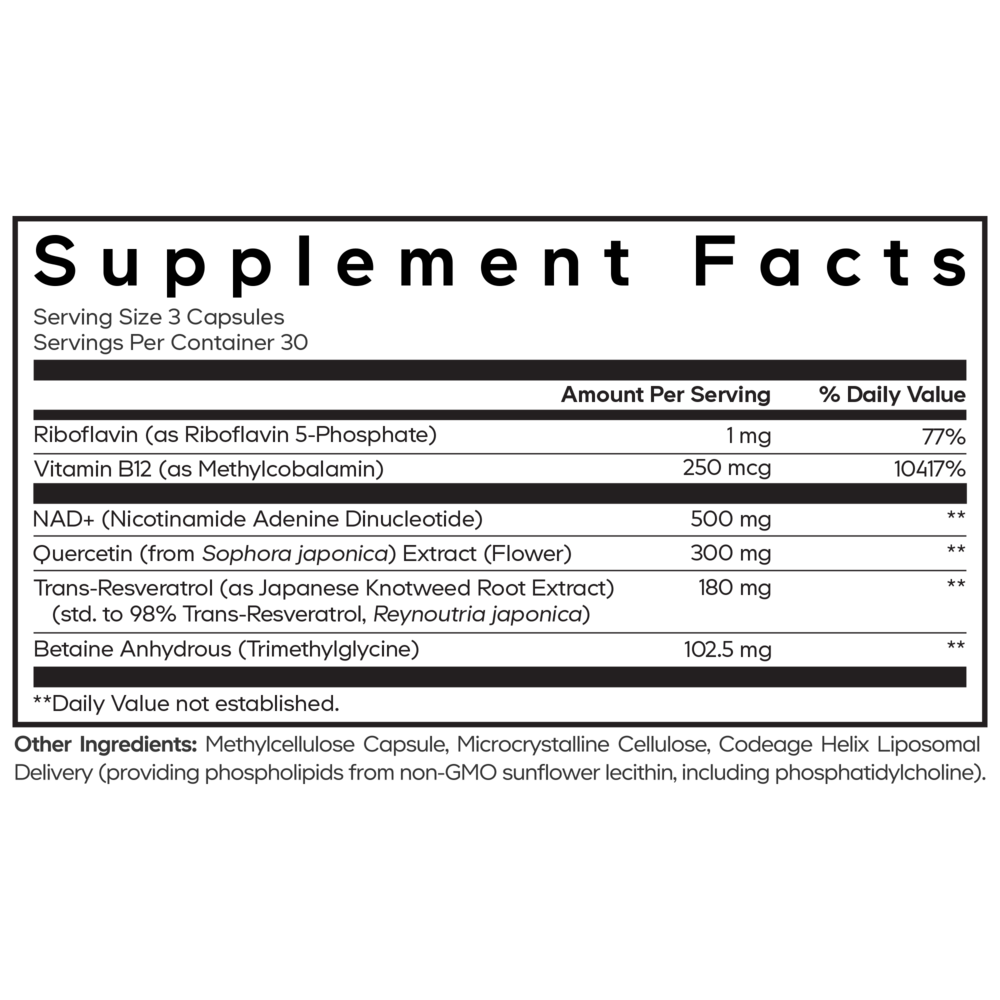 Liposomal NAD+ Ultra, 90 Capsules