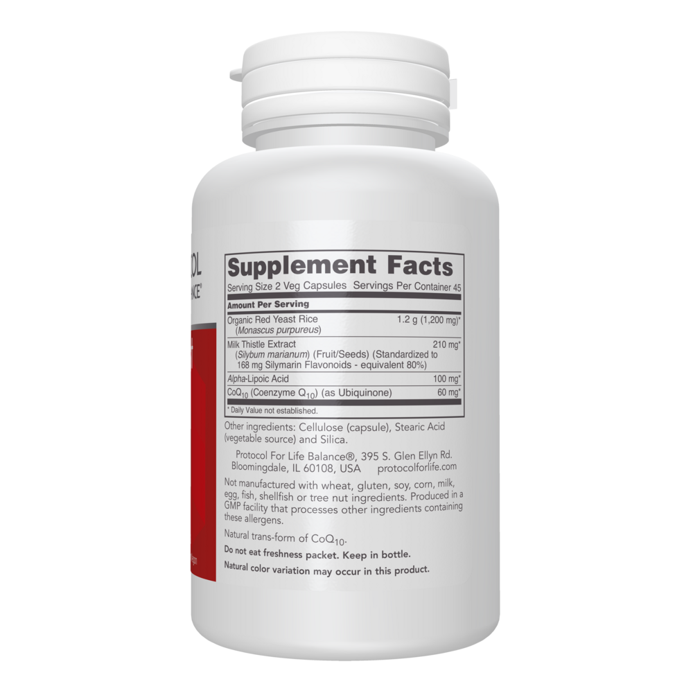 Red Yeast Rice Plus 600mg, 90 Capsules , Brand_Protocol for Life Balance capsules Form_Capsules Requires Consultation Size_90 Capsules