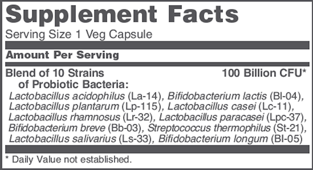 ProtoDophilus™ 100 Billion, 10 Strains, 30 Capsules , Brand_Protocol for Life Balance capsules Form_Capsules Requires Consultation Size_30 Capsules