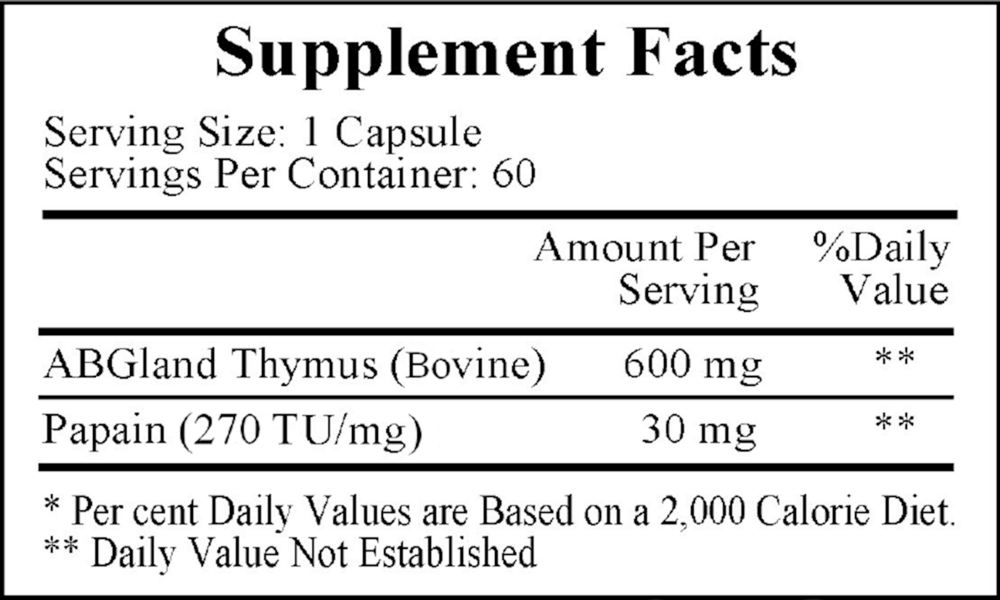 LTP (Lyphoactivated Thymic Peptides), 60 Capsules