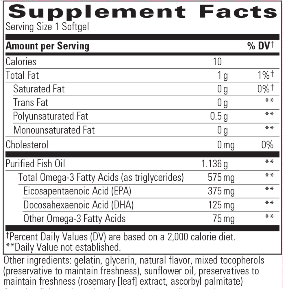 Pure Omega HP Softgels, 120 Softgels