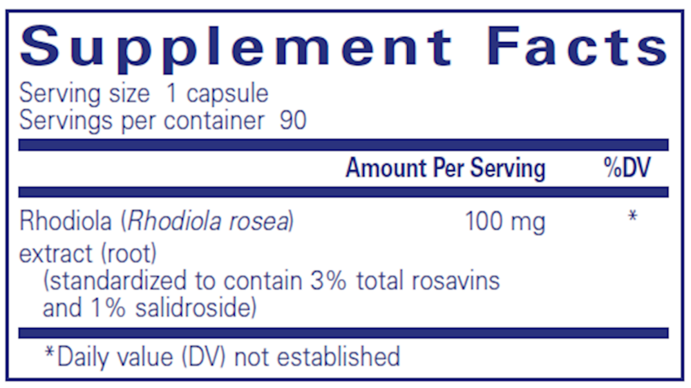 Rhodiola Rosea, 180 Capsules , Brand_Pure Encapsulations caps Emersons Form_Capsules Requires Consultation Size_90 Capsules
