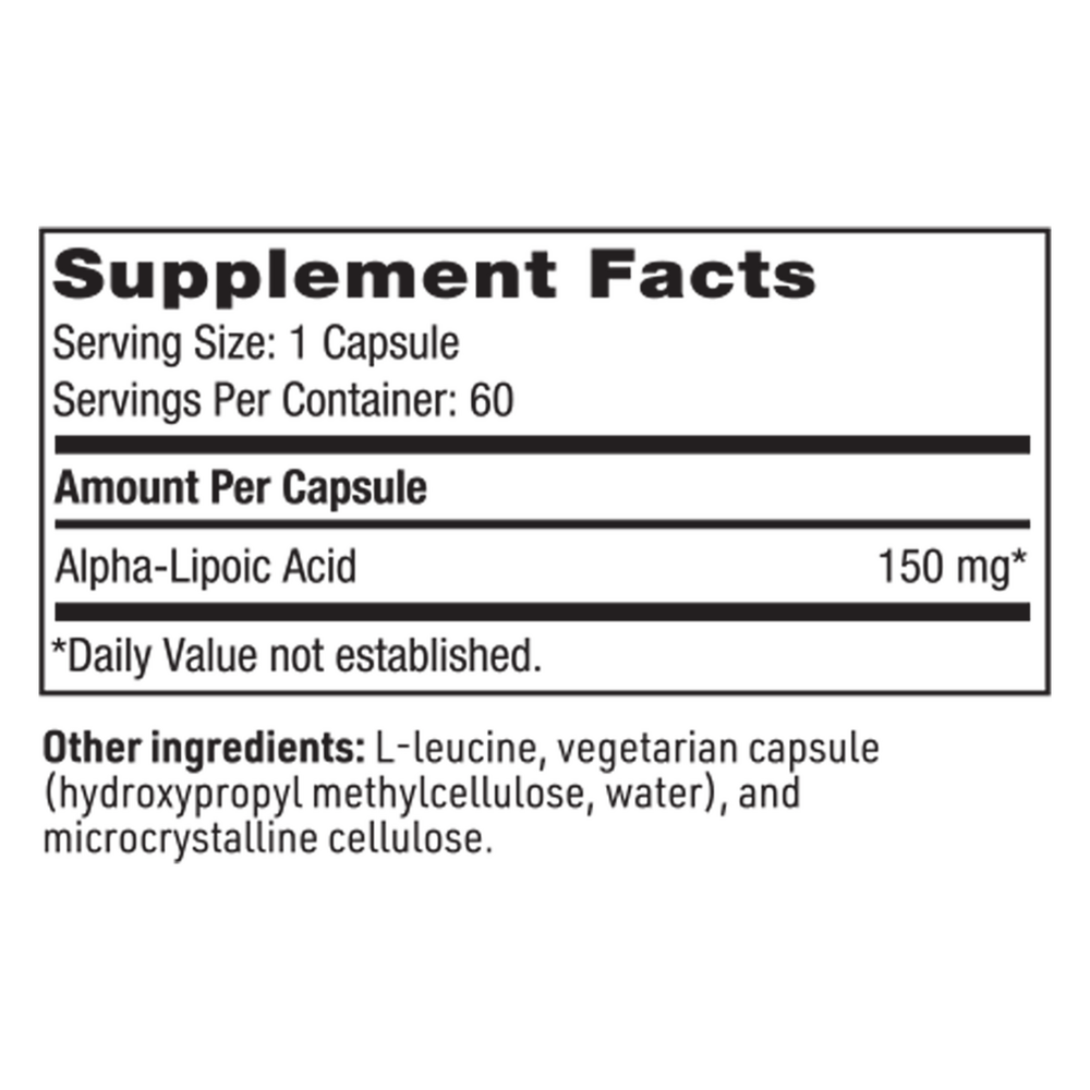 Alpha-Lipoic Acid 150mg, 60 Capsules