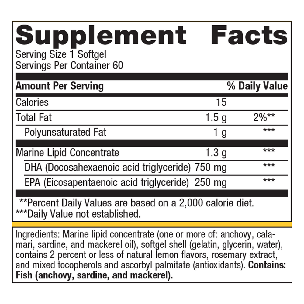 OmegaGenics® Neuro 1000, 60 Softgels , Emersons Emersons-Alt Form_Softgels softgels