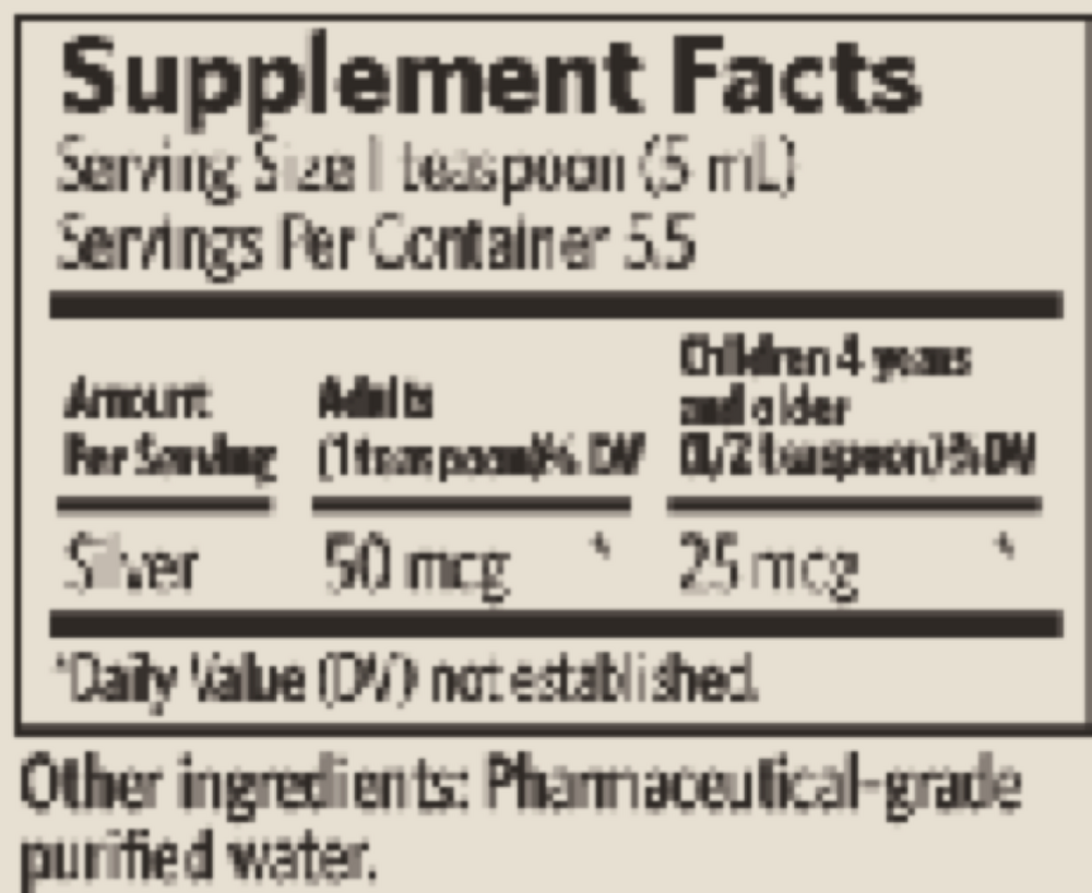 Bio-Active Silver Hydrosol™, 10 ppm, Bottle, 1 Fl Oz (29 mL) Liquid — label