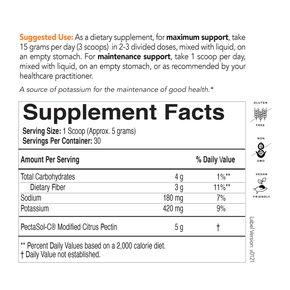 PectaSol Modified Citrus Pectin Unflavored Powder, 150 g