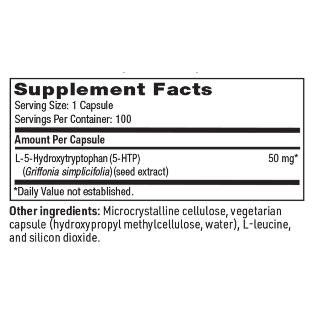 5-HTP 50mg, 100 Capsules
