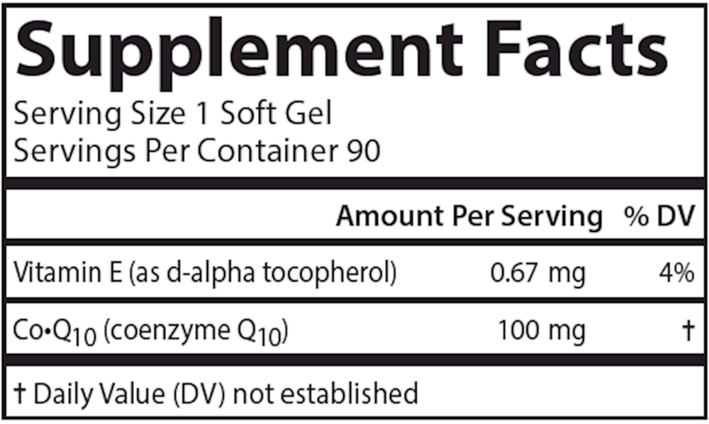 CoQ10 100mg, 90 Softgels