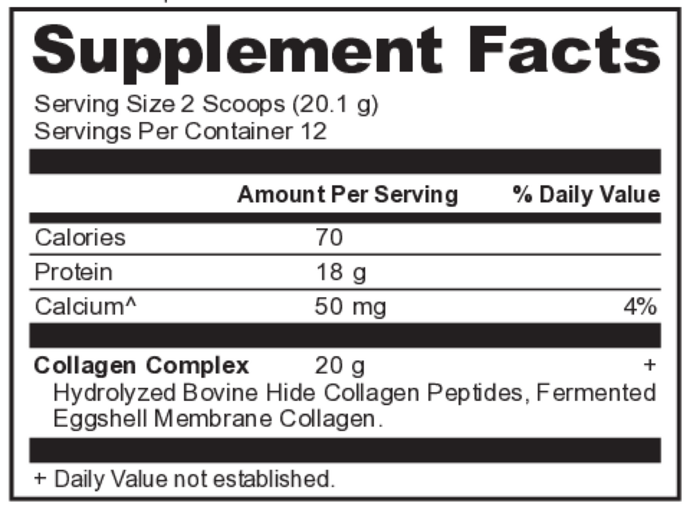 Ancient Nutrition Collagen Peptides - Vanilla - supplement facts