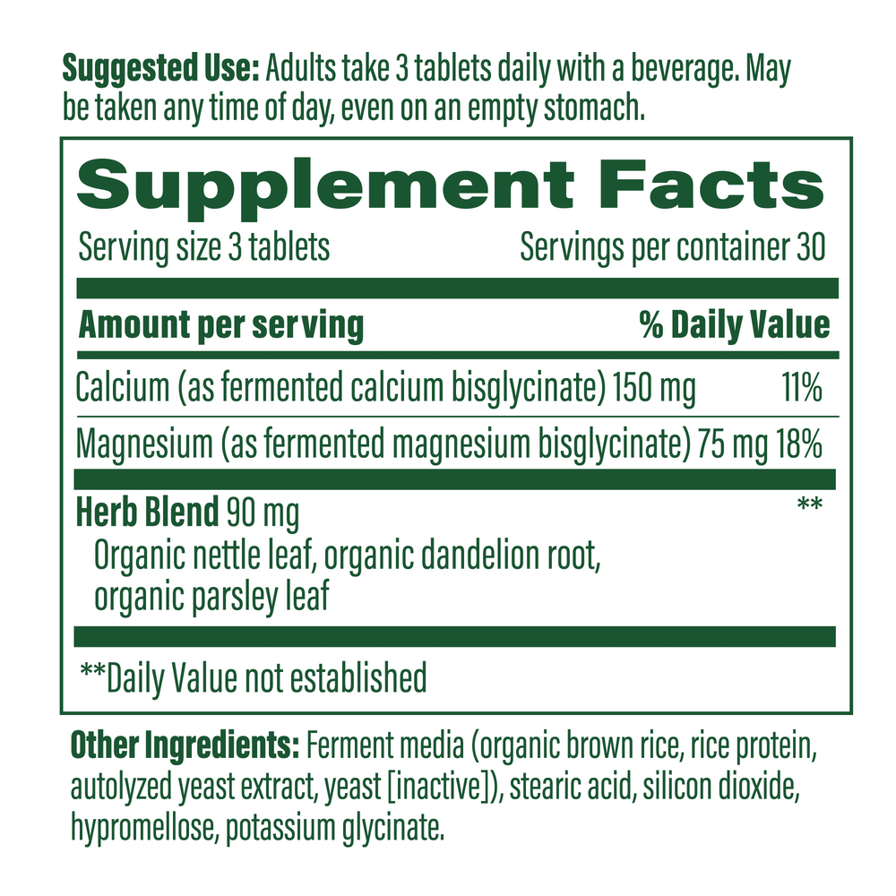 Calcium Magnesium & Potassium, 90 Tablets , Brand_MegaFood Form_Tablets Size_90 Tabs tabs