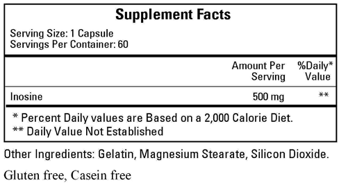 Inosine (Liposome enhanced) 500mg, 60 Capsules