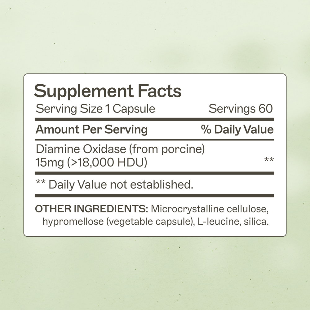 Amy Myers MD Histazyme - supplement facts