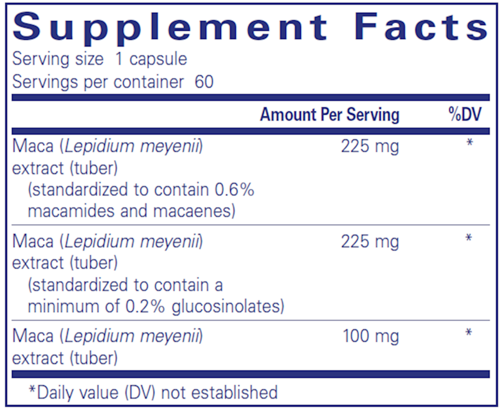Maca-3, 60 Capsules , Brand_Pure Encapsulations caps Emersons