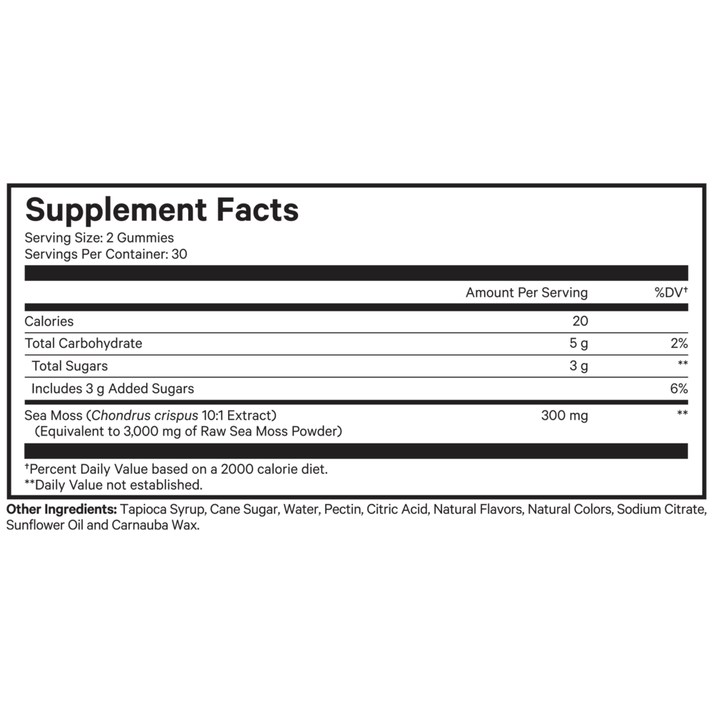 Sea Moss, 60 Gummies