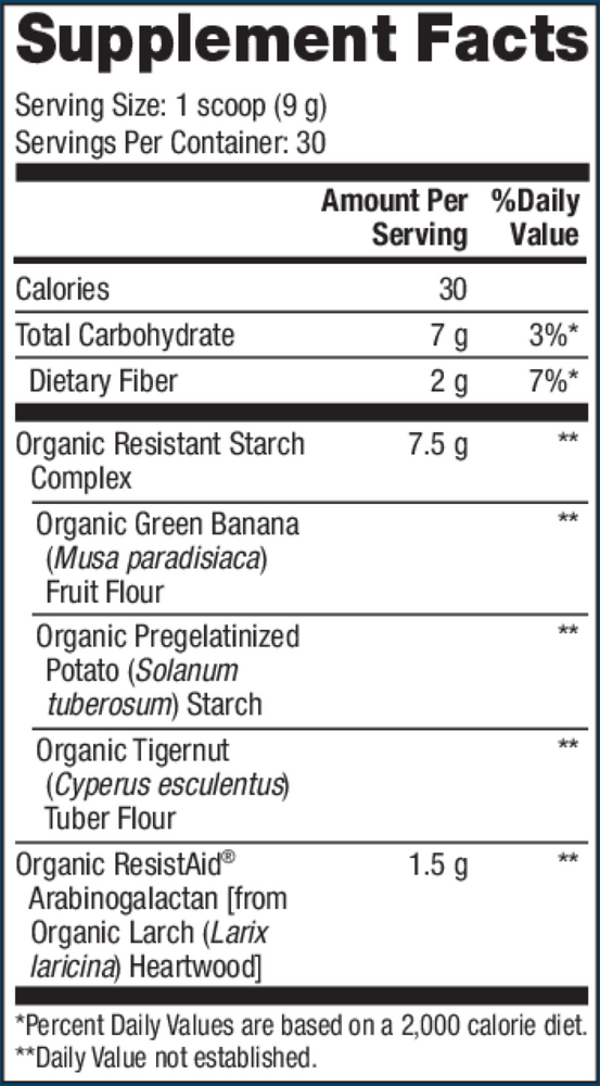 Organic Resistant Starch Complex, 270 g Powder