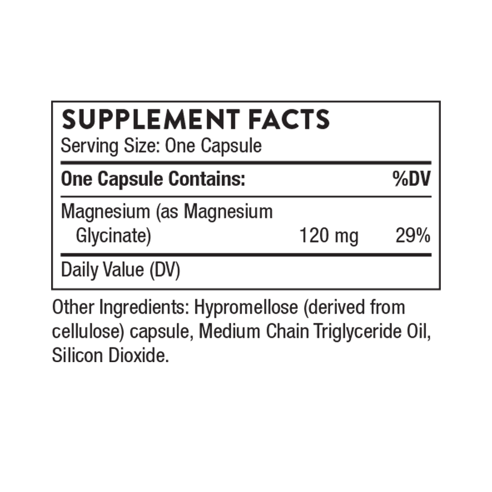 Magnesium Glycinate, 90 Capsules , Brand_Thorne Research Form_Capsules Size_90 Capsules