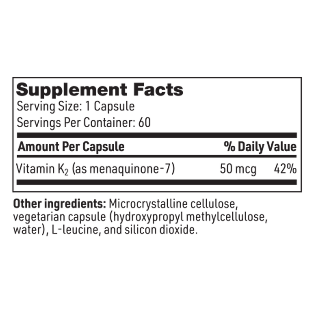 Vitamin K2, 60 Capsules