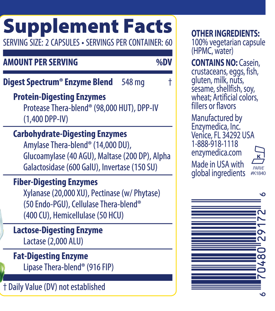 Digest Spectrum, 120 Capsules