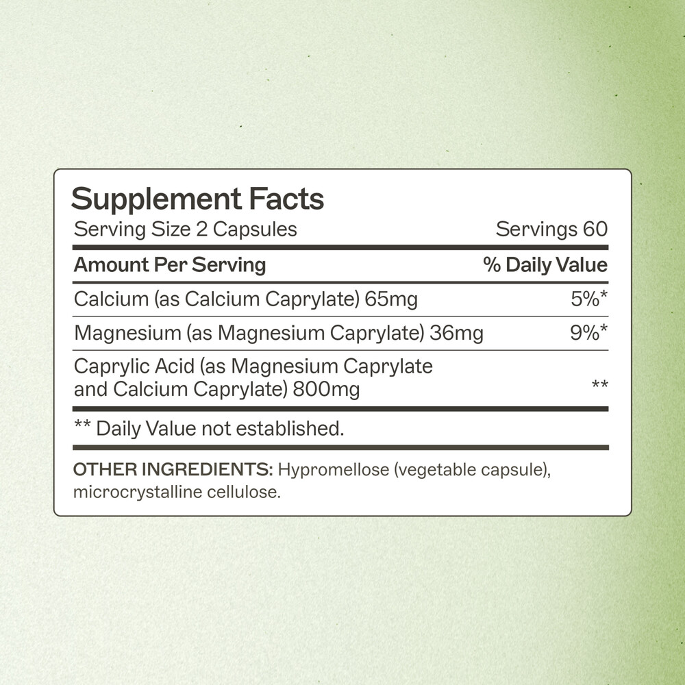 Amy Myers MD Caprylic Acid - supplement facts