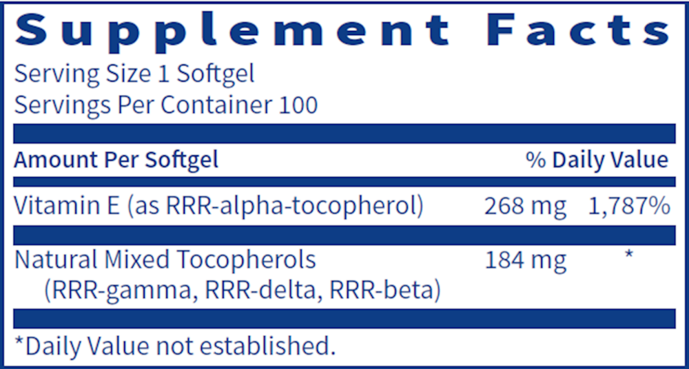 Pure E 400IU, 100 Softgels