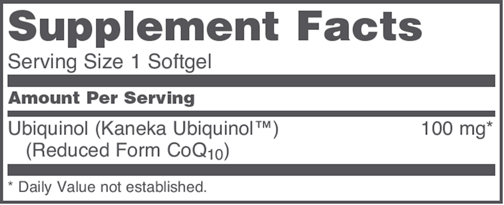 Ubiquinol 100mg, 60 Softgels , Brand_Protocol for Life Balance Form_Softgels Requires Consultation Size_60 Softgels softgels