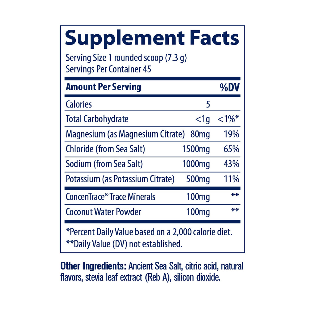 ZEROLyte Electrolytes & Coconut Water Powder, Salty Watermelon, 328 g Powder