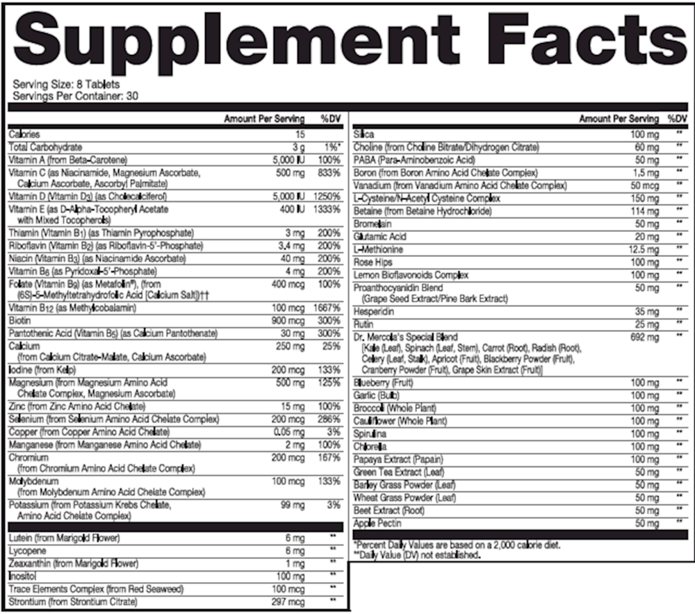 Whole Food Multivitamin PLUS, 240 Tablets