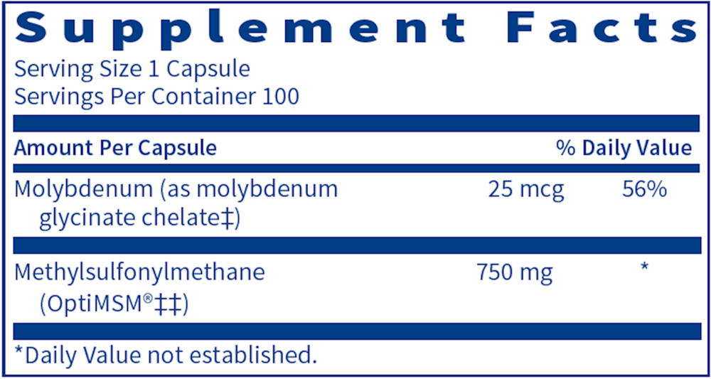 MSM 750, 100 Capsules